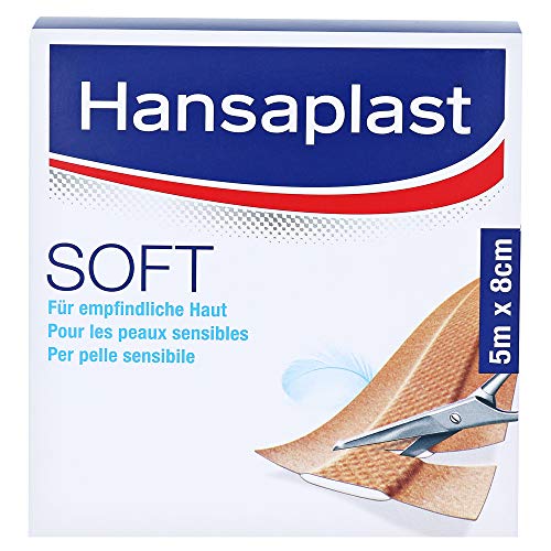 Hansaplast Soft 5 m x 8 cm Rolle, 1 St