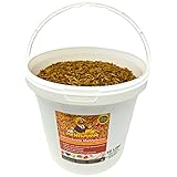 Mr. Mehlwurm 10 Liter getrocknete Mehlwürmer im Eimer (ca. 1,6 kg)- getrocknete Insekten - Top Premium Qualität, GRATIS Versand mit DHL - Futter Snack