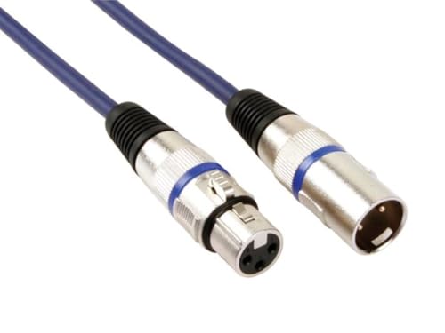 HQ-Power DMX-Kabel, 1 x XLR männlich, 1 x XLR weiblich, 5 m, perfekt für die Signalübertragung