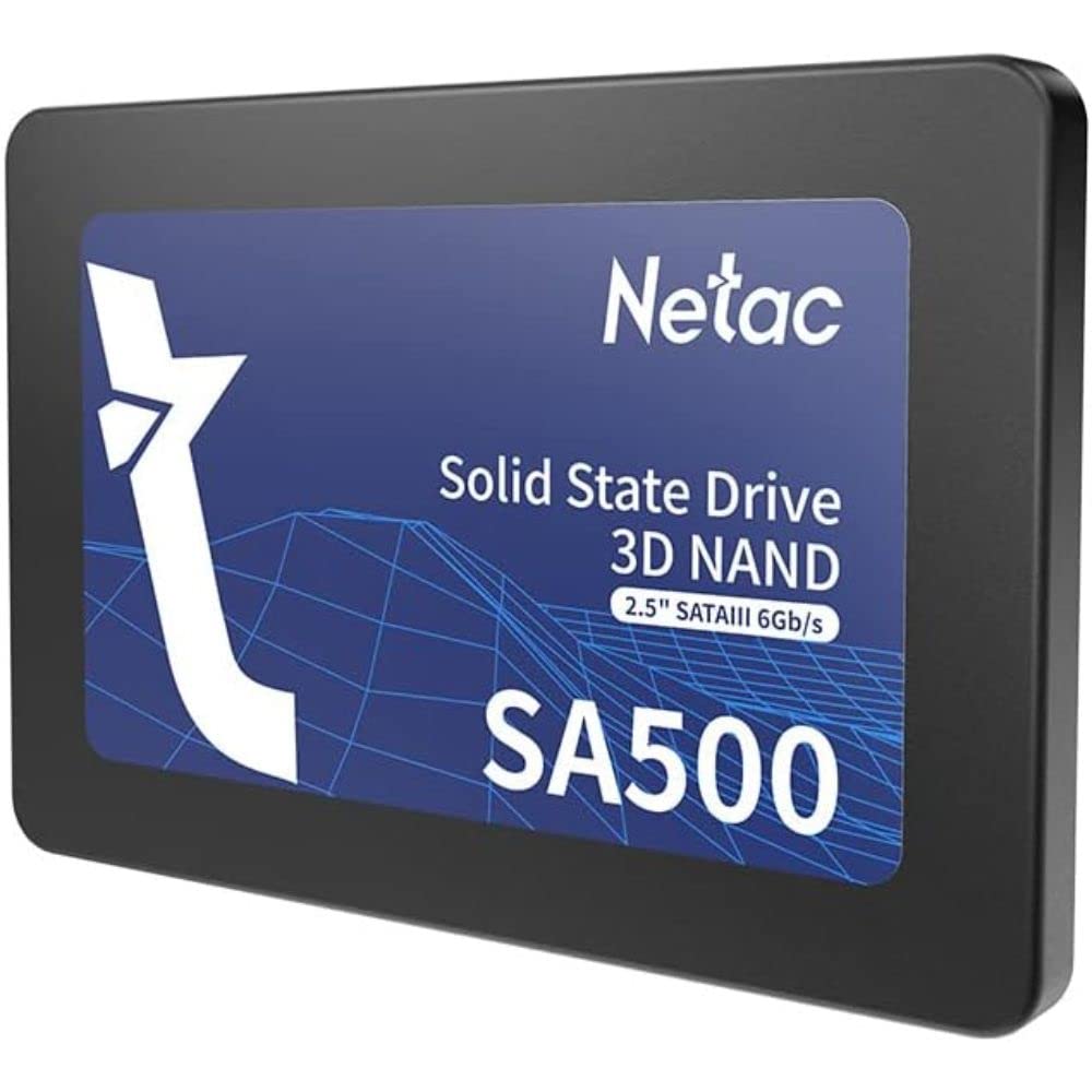 Netac 256GB SA500 SSD, 2,5 Zoll, SATA3, 3D TLC NAND, R/W 520/450 MB/s, 7mm