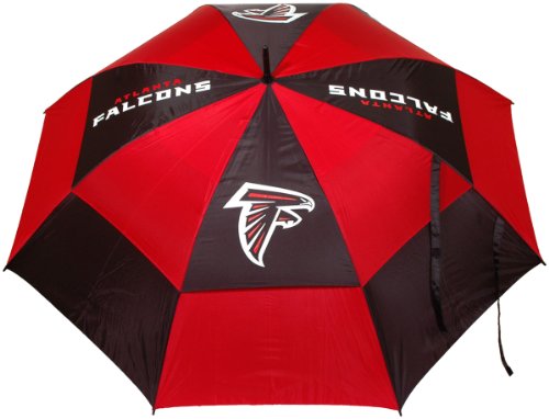 Team Golf NFL 62" Golf Umbrella with Protective Sheath, Double Canopy Wind Protection Design, Auto Open Button, Atlanta Falcons