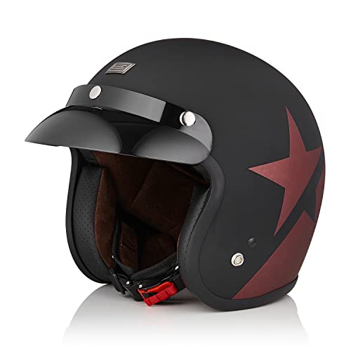 ORIGINE Offener Motorrad-Jethelm ECE-zugelassener Scooter-Helm mit Sonnenblende