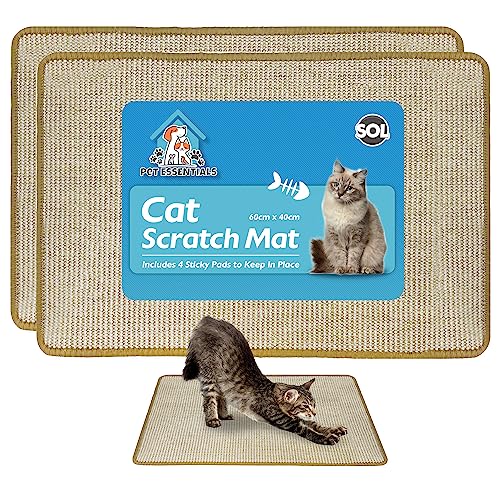 Kratzmatte für Katzen, 60 cmx40 cm, verhindert Schäden an Ihrem Sofa, indem Sie diese Sisalmatte verwenden, Katzenkratzer für Katzen im Innenbereich, Katzenkratzmatte