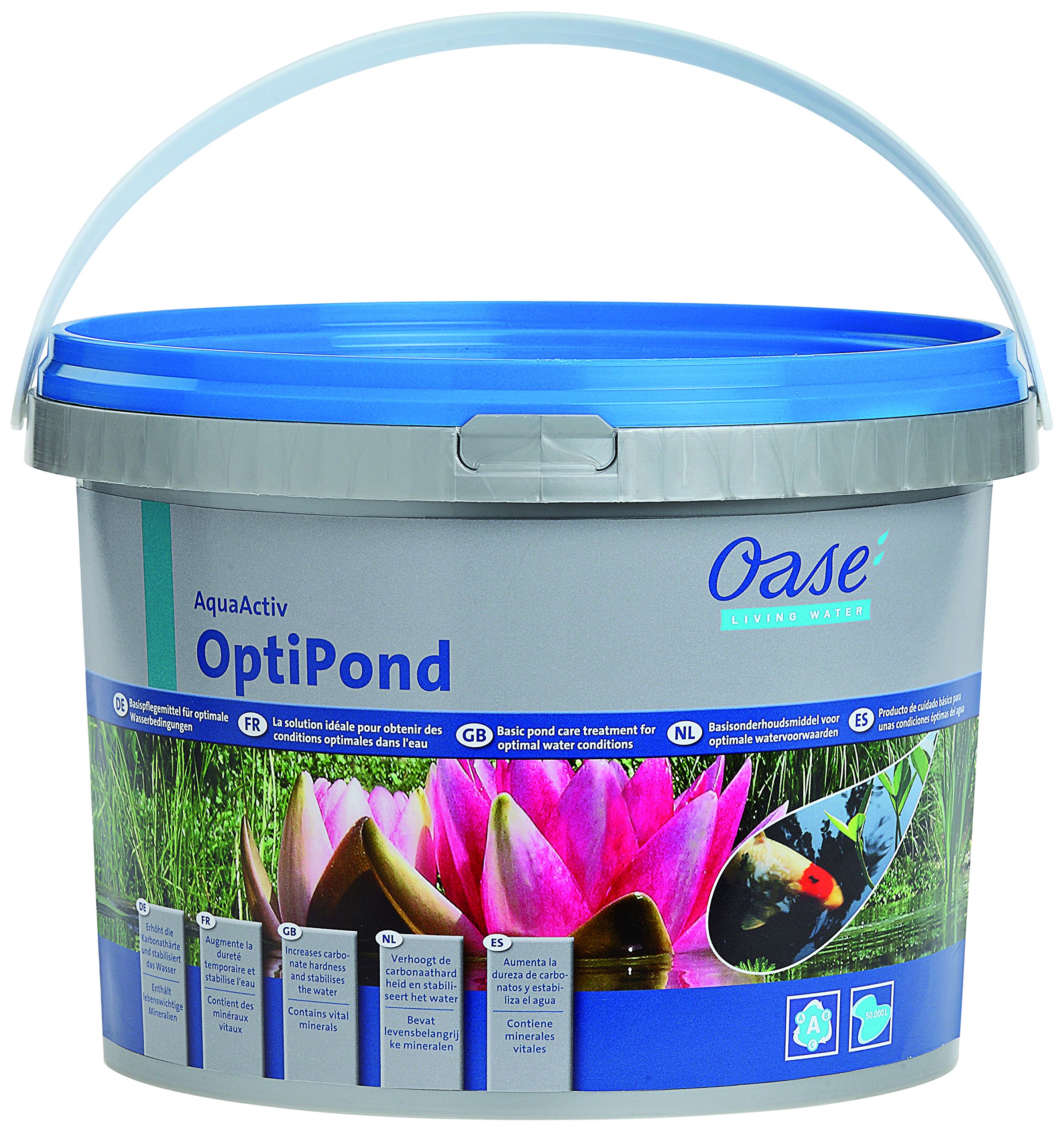 OASE 50558 AquaActiv OptiPond Teichstabilisierer 500 ml ganzjährig einsetzbarer Wasserstabilisator zur Aufbereitung von Teichwasser im Gartenteich Fischteich Koiteich Schwimmteich
