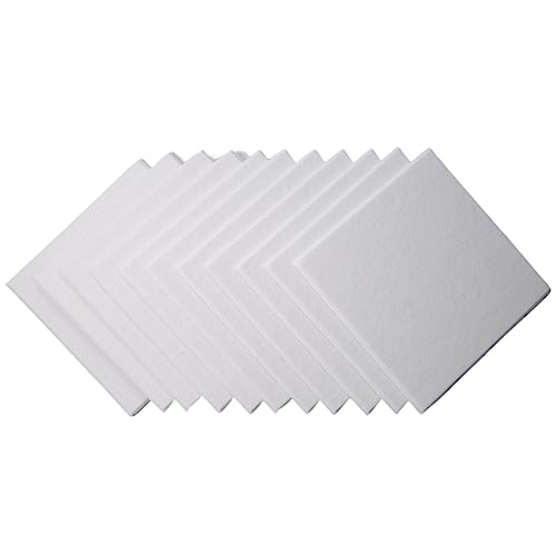 Jikoiuty Akustik Platten Weiß 12 Stück Abgeschrägte mit Hoher Dichte für Wand Dekoration und Akustik Behandlung