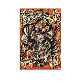 Jackson Pollock Abstrakte moderne Kunst-Poster 1 Leinwand-Kunst-Poster und Wandkunstdruck, modernes Familien-Schlafzimmer, Dekor-Poster, 60 x 90 cm