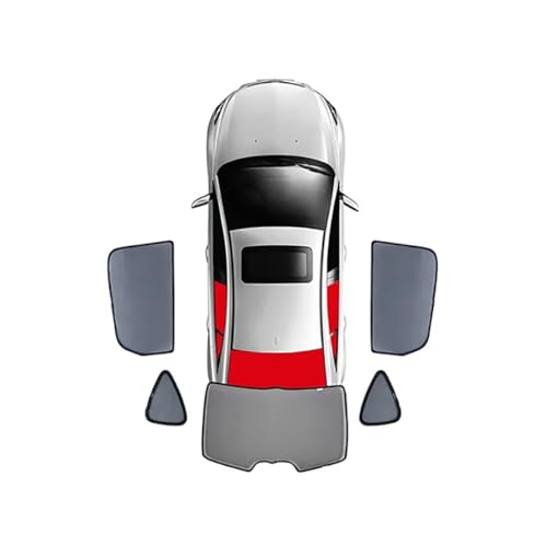 Magnetischer Auto-Sonnenschutz für Mazda 6 Hatchback GH 2007-2013,Auto-4-Seiten-Fenster-Visier,vorderer und Hinterer Windschutzscheiben-Sonnenschutz,5PCS Rear Train Back
