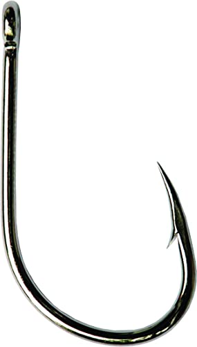 Mustad Ultra Point Angelhaken mit langem Schaft, Kirbed Point Big Gun (25 Stück), schwarzes Nickel, Größe 7/0