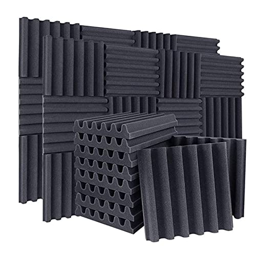 Oikabio 24 StüCke Arc Akustik Schaum Platte Schall Schutz Pads, Studio Schaum Wedge Tiles für Akustik Behandlung und Wand Dekoration