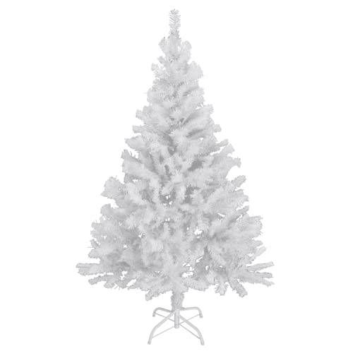 150 cm hoher Christbaum in weiß Weihnachtsbaum Tannenbaum Kunststoff 150 cm hoch mit Ständer