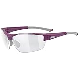 uvex sportstyle 612 VL - Sportbrille für Damen und Herren - selbsttönend - druckfreier Tragekomfort & perfekter Halt - purple matt/smoke - one size