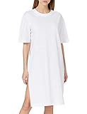 Urban Classics Damen Ladies Organic Oversized Slit Tee Dress Kleid, White, S