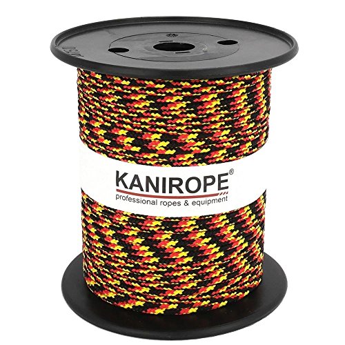 Kanirope® PP Seil Polypropylenseil MULTIBRAID 4mm 100m Special Edition (Design7) Flagge Deutschland Tricolor Schwarz/Rot/Gelb 8x geflochten