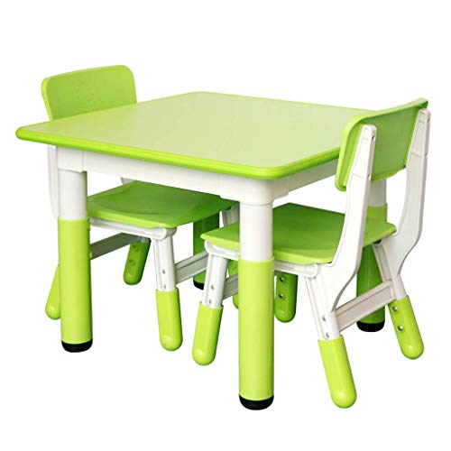 genral Kinder Tisch und Stuhl Set Kunststoff Lernen und Spielen Aktivitätsset Bunte Lift-Top Stühle Tragbarer Tisch für die Schule Heimspielzimmer für Kleinkinder