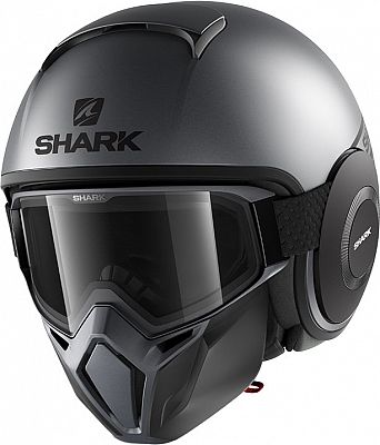 Shark Motorradhelm STREET DRAK NEON SERIE MAT AKK, Anthracite, XL