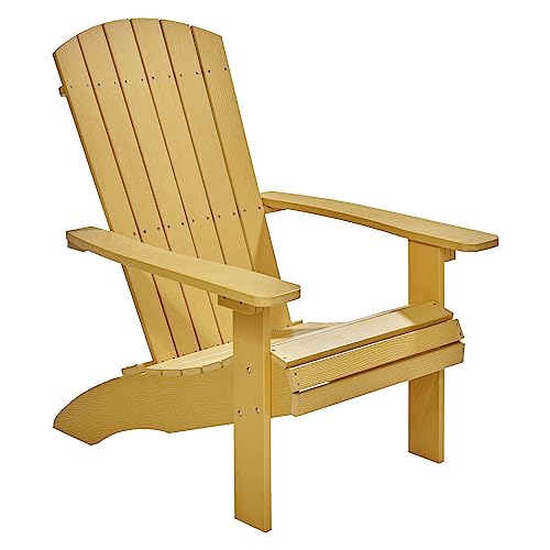NEG Design Adirondack Stuhl Marcy (gelb) Westport-Chair/Sessel aus Polywood-Kunststoff (Holzoptik, wetterfest, UV- und farbbeständig)
