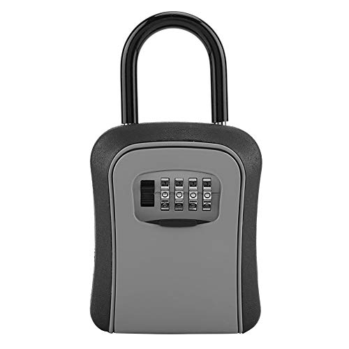Schlüsseltresor mit Bügel Schlüsselsafe 4 stelliger Schlüsselkasten Schlüsselbox Schlüsselkasten mit Code für Zuhause, Garage, Schule