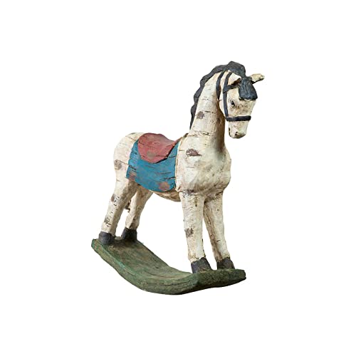 Plätzchen Deko Pferd Statue aus Keramik 55 x 15,5 x 57 cm | Vintage Figur | Wohnkultur Geschenkideen | Besondere Gegenstände