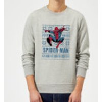 Marvel Comics Spiderman Leap Weihnachtspullover - Grau - XL - Grau