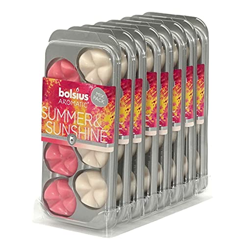 64 Stück Bolsius AROMATIC Wax Melts Wachs Duft Schmelzblüten Düfte (8x8er) (Summer & Sunshine W85)