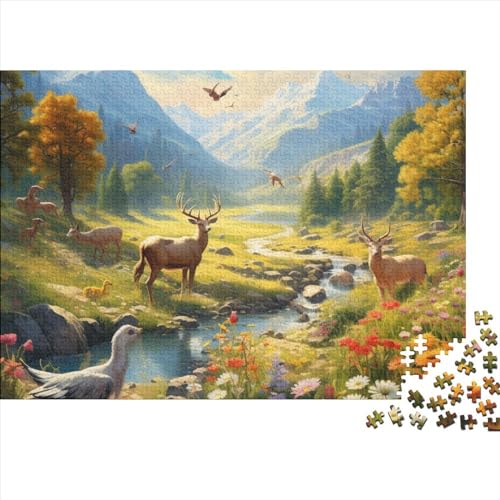 Animal World Puzzle 1000 Teile Erwachsene Puzzle Impossible Animal World Rivers Forests Puzzle Family Lernspiel Challenging Games Einzigartiges Holzspielzeug Geschenk 1000pcs (75x50cm)