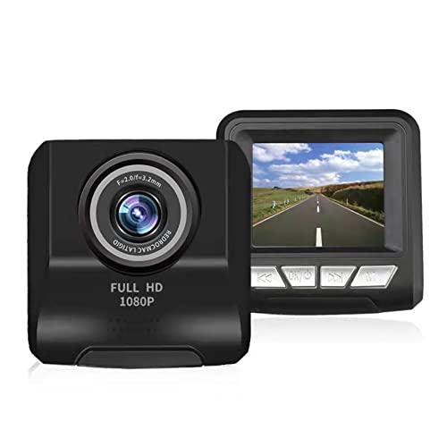 Cam FHD 1080P Autokamera 3,0 Mini-Bildschirm Autokamera Kamera Nacht Max. Unterstützung 64 GB Karte 0418I (Black, One Size)
