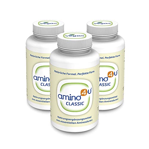 Amino4U Set Sparpaket alle 8 essentiellen Aminosäuren Muskelaufbau 3 x 120g Dose