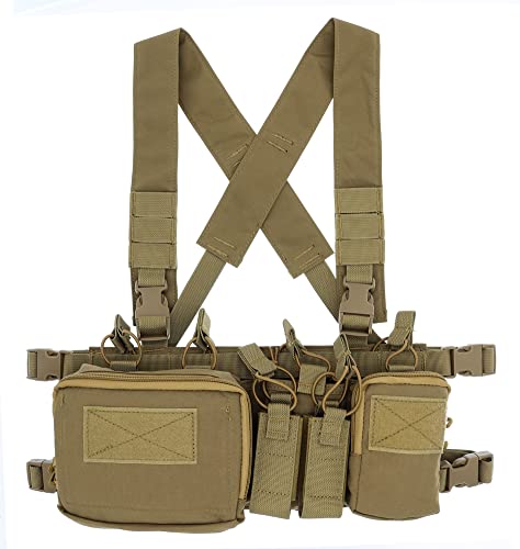 OAREA Taktische Brustweste Rig Assault 500D Molle Multicam Taktische Weste mit Mehreren Taschen