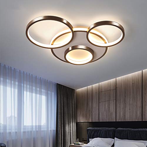 Wohnzimmerlampe LED Dimmbar Deckenleuchte Mit Fernbedienung Lichtfarbe/Helligkeit Einstellbar Deckenlampe Metallrahmen Schlafzimmerlampe Modern Groß Schlafzimmer Esszimmer Pendelleuchte,Schwarz,4heads