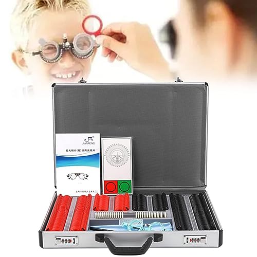 266-teiliges professionelles Optometrie-Augenausrüstungs-Testlinsen-Set aus Kunststoff, optisches Testlinsen-Set für Augeninstrumente, Optometrie-Ausrüstung, Optiker-Werkzeuge