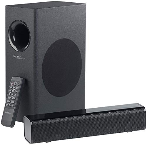 auvisio TV Box: 2.1-Soundbar, externer Subwoofer, Bluetooth, Fernbedienung, 120 Watt (Box mit Fernbedienung, Bluetooth)