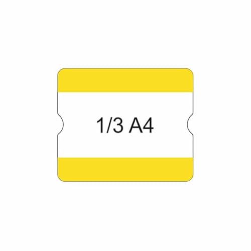 Bodenbeschriftungstasche selbstklebend, 1/3 A4, 1 Pack = 10 Stück - 216 x 180 mm, gelb