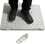 Professional Fußwärmer elektrische Fußheizplatte | innen & außen | mit Fernbedienung, Wasserfest IP24, Timer | ideal für Büro, Lager, Werkstatt, 3000W