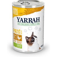 Yarrah Pate mit Huhn 400 g Bio Katzenfutter, 6er Pack (6 x 0.4 kg)