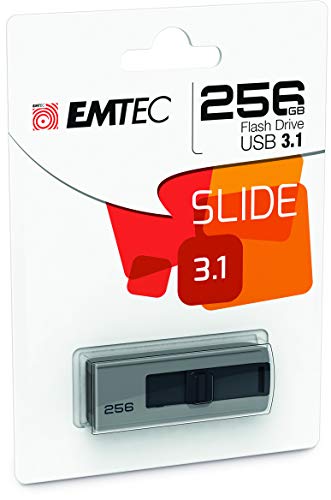 Emtec B250 Slide 256GB USB 3.0 (3.1 Gen 1) USB-Anschluss Typ A Grau USB-Stick