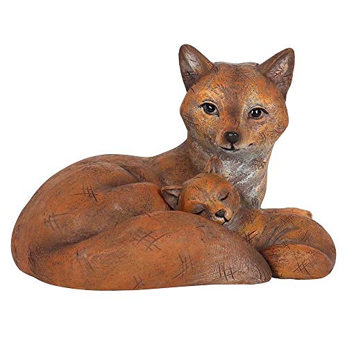 Something Different FO_66638 Mutter und Baby Fuchs Ornament | 2 Stück 170 g, orange