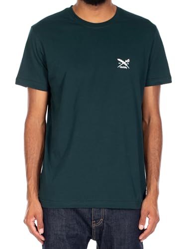 IRIEDAILY Herren Bio-Baumwoll Sommer T-Shirt - Chestflag Tee in Nightforest, XL