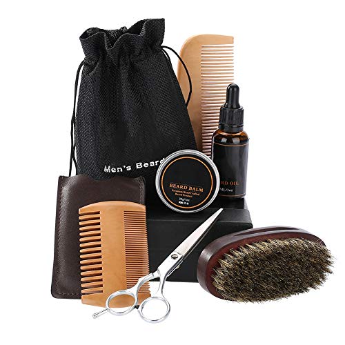 Leichtes tragbares Bart-Styling-Set, Herren-Bart-Werkzeug, langlebiges Schnurrbart-Haarpflege-Werkzeug für zu Hause(Six-piece suit)