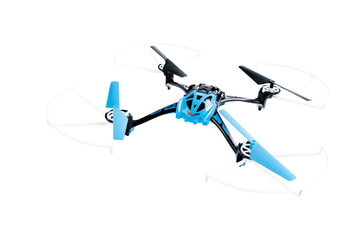 XciteRC 15013000 - Ferngesteuerter RC Quadrocopter Rocket 250 3D - 4 Kanal RTF Drohne, blau