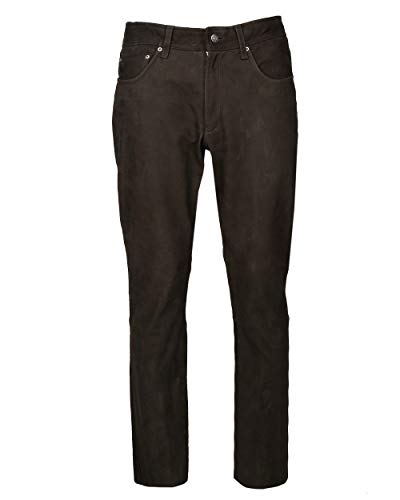 JCC Herren Lederhose Mit Gerader Beinlänge Phill Brown 48 Braun