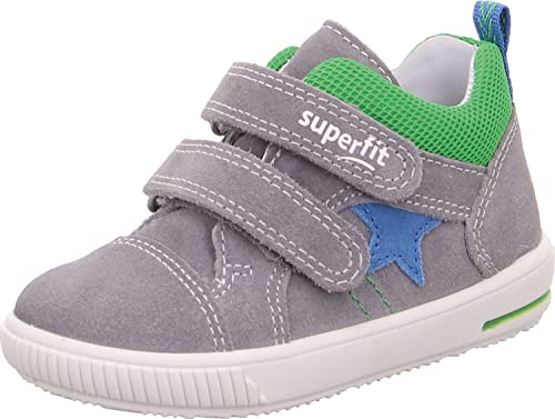 superfit Baby Jungen Moppy Sneaker, Grau (Hellgrau/Blau 25), EU