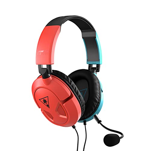 Turtle Beach Recon 50 Rotes/Blaues Gaming-Headset für Nintendo Switch, PS5, PS4, Xbox Series X|S, Xbox One und mobile