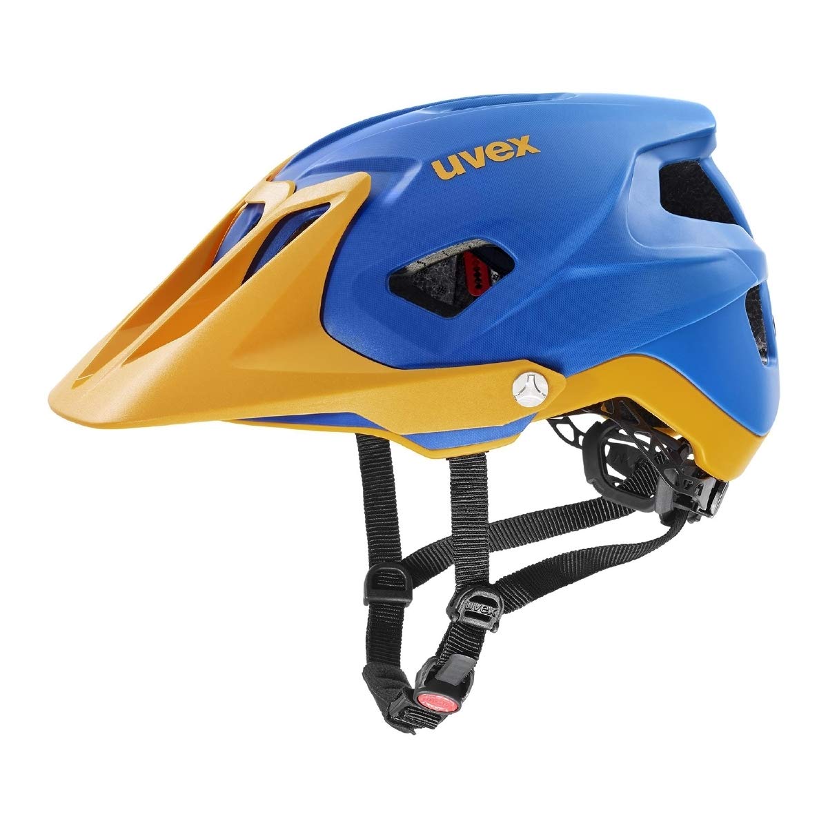 uvex quatro integrale - extrem leichter MTB-Helm für Damen und Herren - individuelle Größenanpassung - verstellbarer Schirm - blue energy matt - 52-57 cm