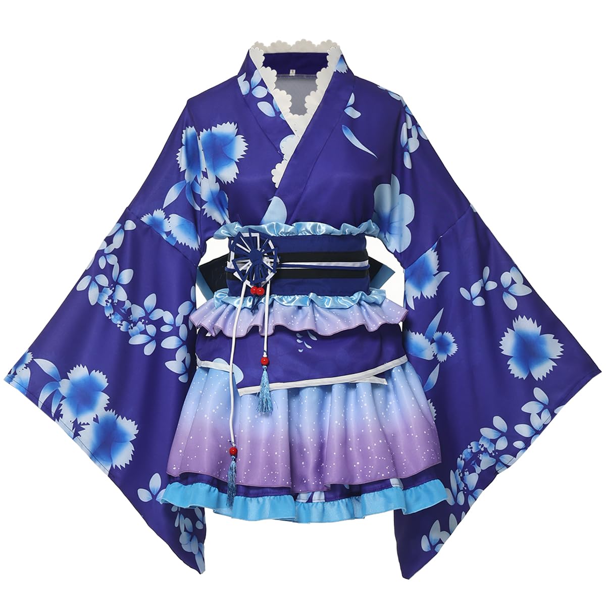 GRACEART Japanischer Kimono Robe Anime Cosplay Kostüm Kleid (S, Blau)