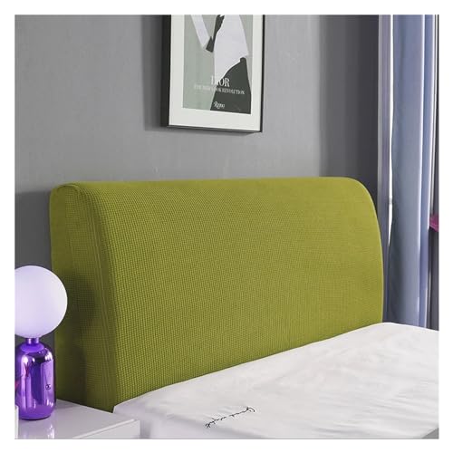 Bettkopfteil Hussen Elastic Quilted Headboard Covers Corn Velvet Bed Head Covers BedHead Cover Back Cover for Home Hotel Bed Schlafzimmer Kopfteil (Color : Green, Size : 150 cm Bed)