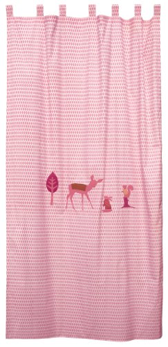 TAFTAN G-701 Reh Vorhang mit Schlaufen, 145 x 280 cm, rosa