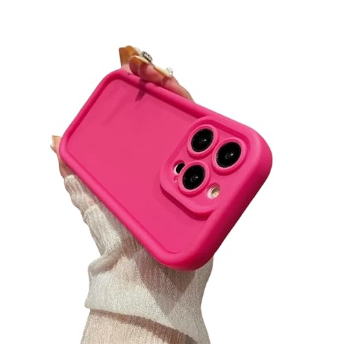 MdybF Handyhülle Niedliche Silikon -Telefonhülle Für iPhone 15 14 13 12 11 Pro Max Case Kameraschutz-iPhone 12Pro Max-R- Rot