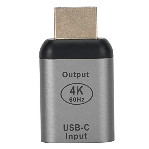 fasient1 USB C auf HDMI Adapter,4K 60Hz Typ C auf C 3.1 GEN2 Videokonverter,Typ C Buchse auf HDMI Stecker Adapter,Aluminium Schale für Windows Android OS X