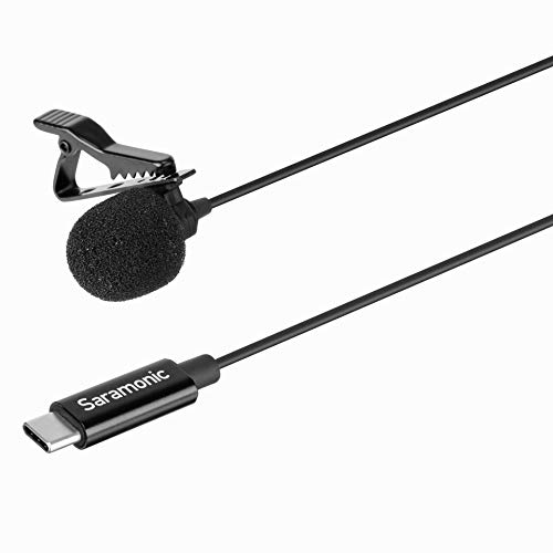 Saramonic Lavalier-Mikrofon mit USB-C für Mobile Geräte und Computer mit 2 m langem Kabel und rechtwinkligem USB-C-Adapter (LavMicro U3A), 5,1 m Kabel (LAVMICROU3A)