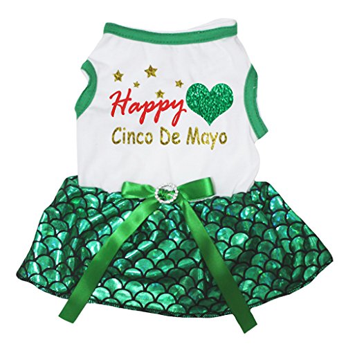 petitebelle Puppy Kleidung Kleid Happy Cinco De Mayo Shirt grün Mermaid Tutu